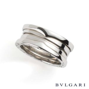 Bvlgari 18k White Gold B.ZERO1 Ring Size 55 AN191024