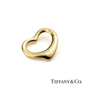 18k Yellow Gold Tiffany & Co Heart Pendant by Elsa Peretti