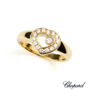 Chopard 18k Yellow Gold Happy Diamonds Heart Ring 82/1084-0001