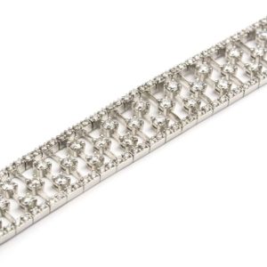 18k White Gold Fancy Diamond Set Bracelet 6.05ct,