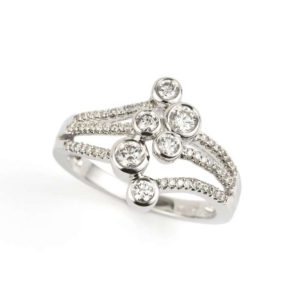 18k White Gold Diamond Dress Ring 0.63ct Total