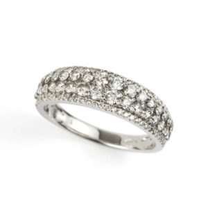 18k White Gold Diamond Half Eternity Ring 1.17ct Total