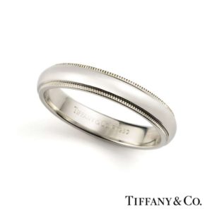 Tiffany & Co. Platinum Milgrain Wedding Band
