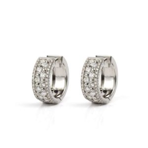 18k White Gold Diamond Hoop Earrings 2.40ct