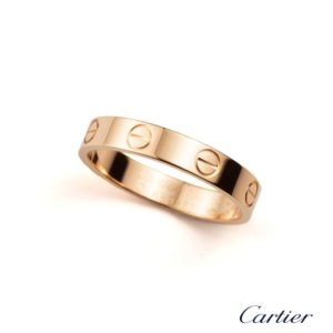 18k Rose Gold Cartier Love Ring.