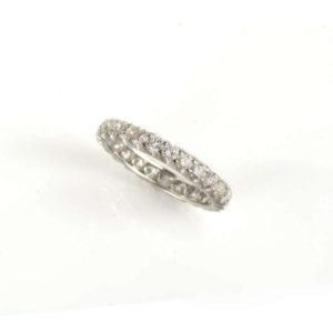 18k White Gold Round Brilliant Cut Diamond Full Eternity Ring 2.04ct