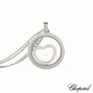 Chopard Happy Spirit Diamond Pendant in 18k White Gold Ref 79/5746-1001