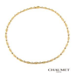 Chaumet 18k Yellow Gold Round Brilliant Cut Diamond Collerette