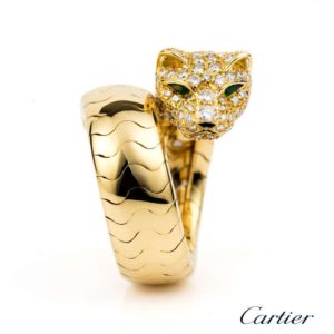 18k Yellow Gold Iconic Panthere De Cartier Ring