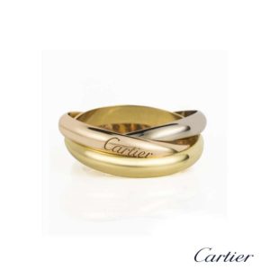Cartier 18k Three Colour Gold Trinity Ring Size 62 B&P CRB4052762