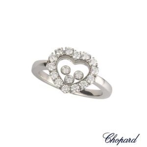 Chopard 18k White Gold Happy Diamonds Heart Ring