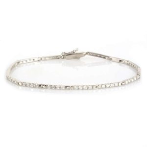 18k White Gold Diamond Line Bracelet 0.75ct G/H VS