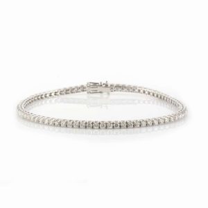 18k White Gold Diamond Tennis Bracelet 2.41ct G/H VS