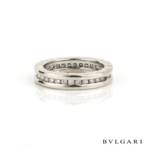 Bvlgari 18k White Gold B.zero1 Diamond Ring AN850656