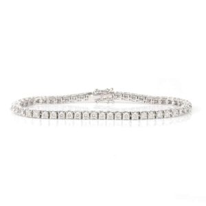 18k White Gold Diamond Tennis Bracelet 3.23ct G/H VS1