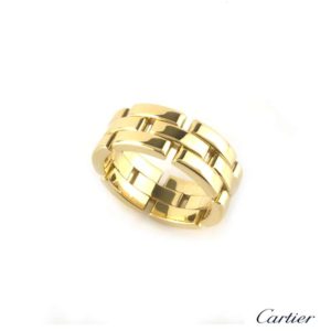 Cartier 18k Yellow Gold Maillon Panthere Ring Size 54