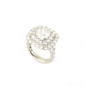 18k White Gold Diamond Cluster Ring 2.00ct D/VVS1