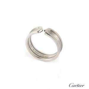 Cartier 18k White Gold C De Cartier Ring Size 53 B4040500