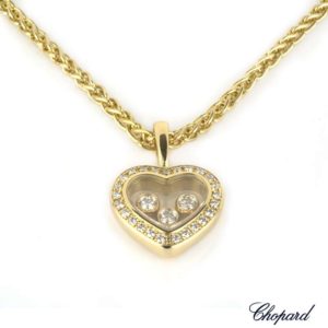 Chopard 18k Yellow Gold Happy Diamonds Heart Pendant 79-4502