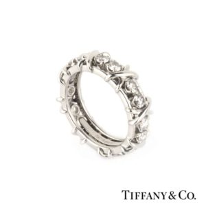 Tiffany & Co. Jean Schlumberger Diamond Ring In Platinum Size N