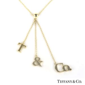 Tiffany & Co. 18k Yellow Gold Signature Pendant