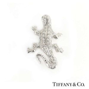 Tiffany & Co. Gecko Diamond Brooch in Platinum