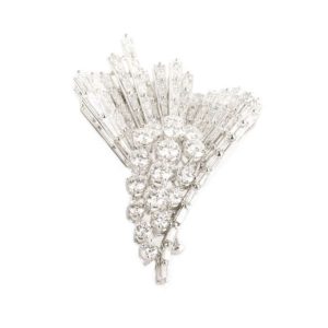 A Diamond Spray Brooch in Platinum