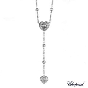 Chopard 18k White Gold Happy Diamonds Necklace 2.25ct