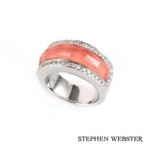 Stephen Webster Crystal Haze Coral and Diamond Ring