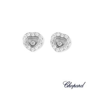 Chopard 18k White Gold Happy Diamonds Earrings 83/2936-20