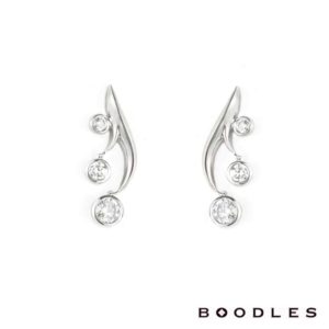 Boodles Raindance Anniversary Diamond Studs in Platinum 1.29ct