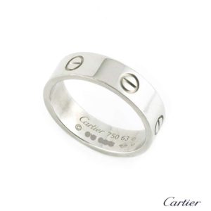 Cartier 18k White Gold Love Ring Size 63 B4084763