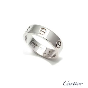 Cartier 18k White Gold Love Ring Size 53 B4084763