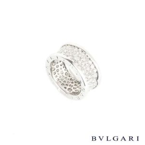 Bvlgari 18k White Gold B.zero1 Diamond Ring AN855552