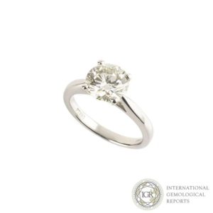 Round Brilliant Cut Diamond Ring in Platinum 2.30ct J/VS2