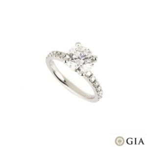 XXX Round Brilliant Cut Diamond Ring in Platinum 1.50ct G/VS2